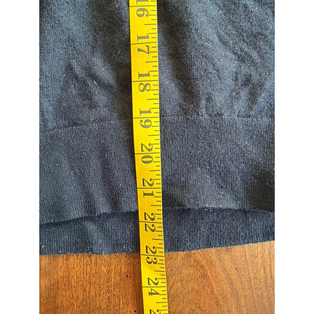 Banana Republic Quarter Zip Sweater Womens Black Extra Fine Merino Wool Medium - Picture 6 of 6